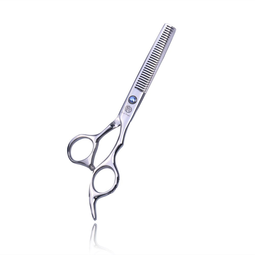 Professional 6-Inch Double Teeth Hair Cutting Shears - Stainless Steel