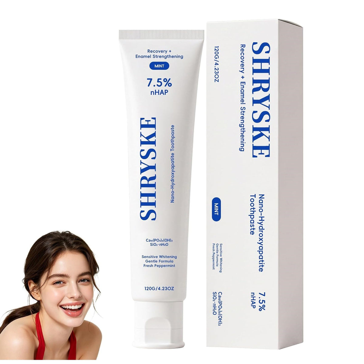 Natural Whitening Toothpaste for Sensitive Teeth - 120g