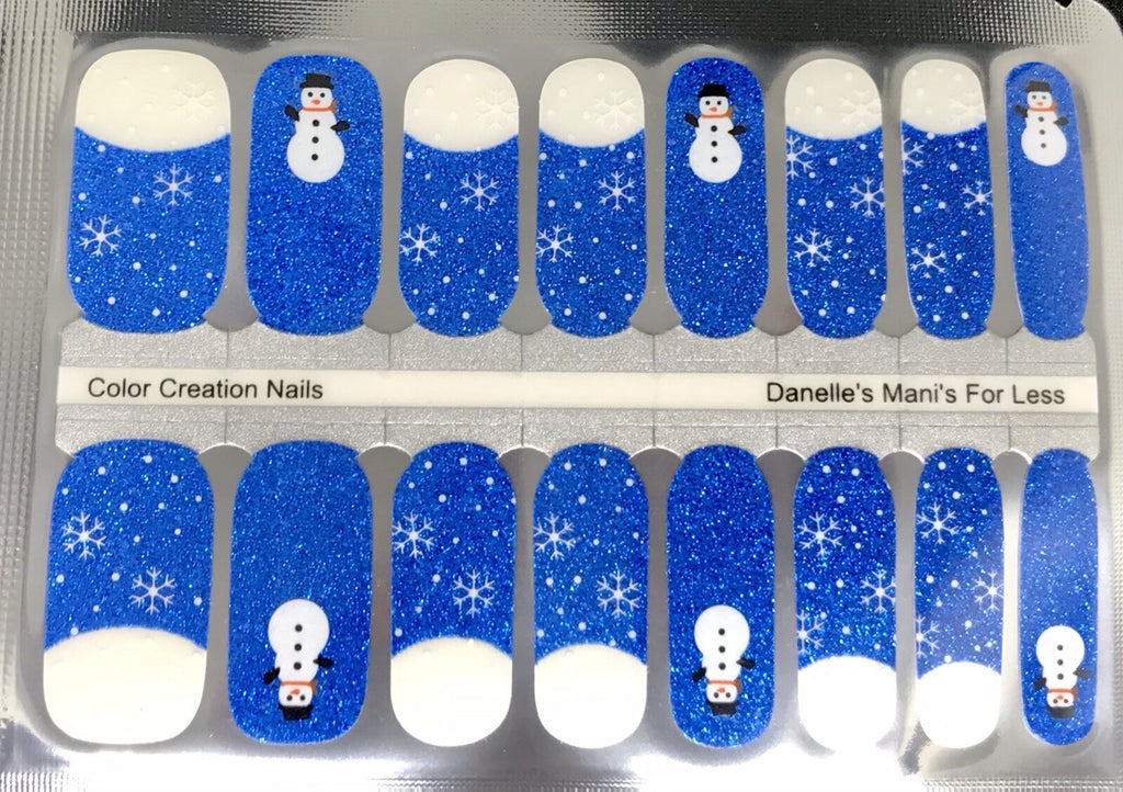 Color Nail Polish Strips 16 Count Baby It's Cold Outside Manicure Set
