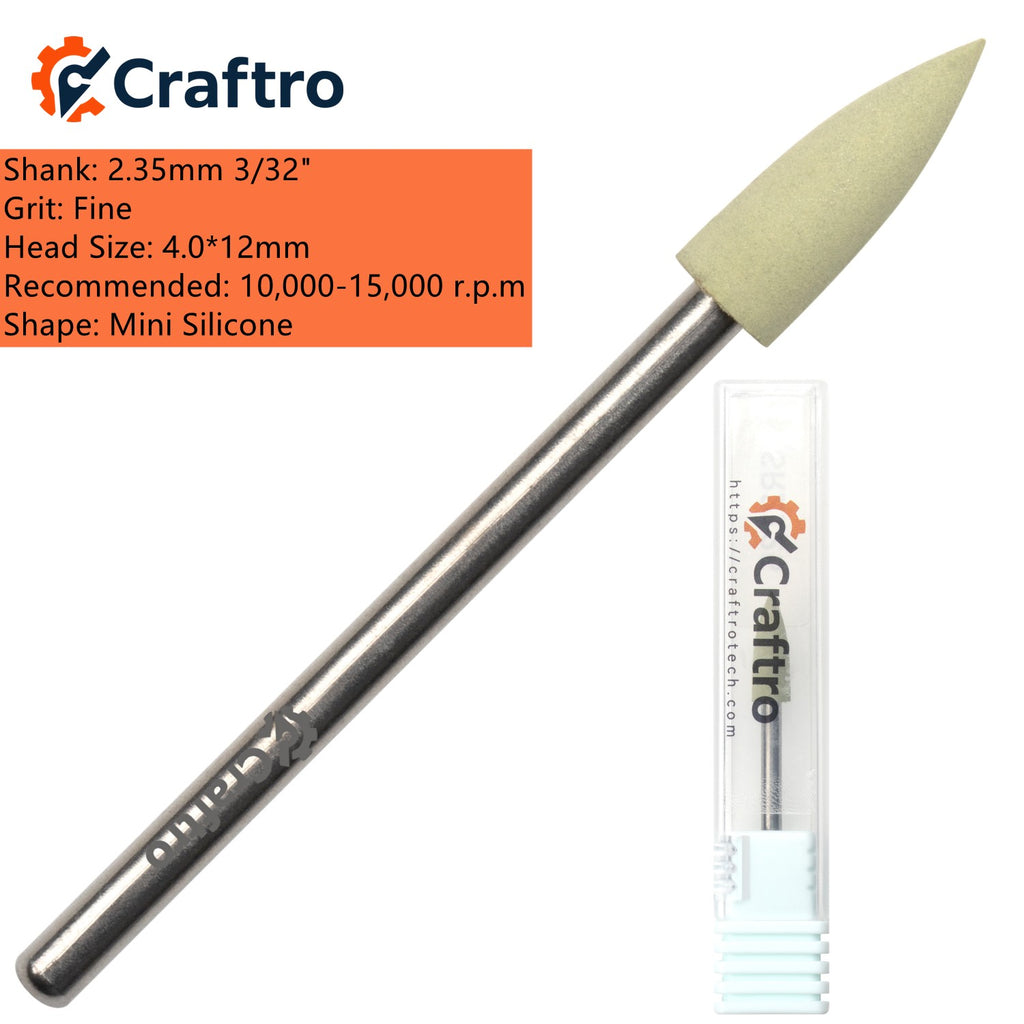 Nail Drill Silicone Polisher Bit Fine Grit for Nail Art & Manicure