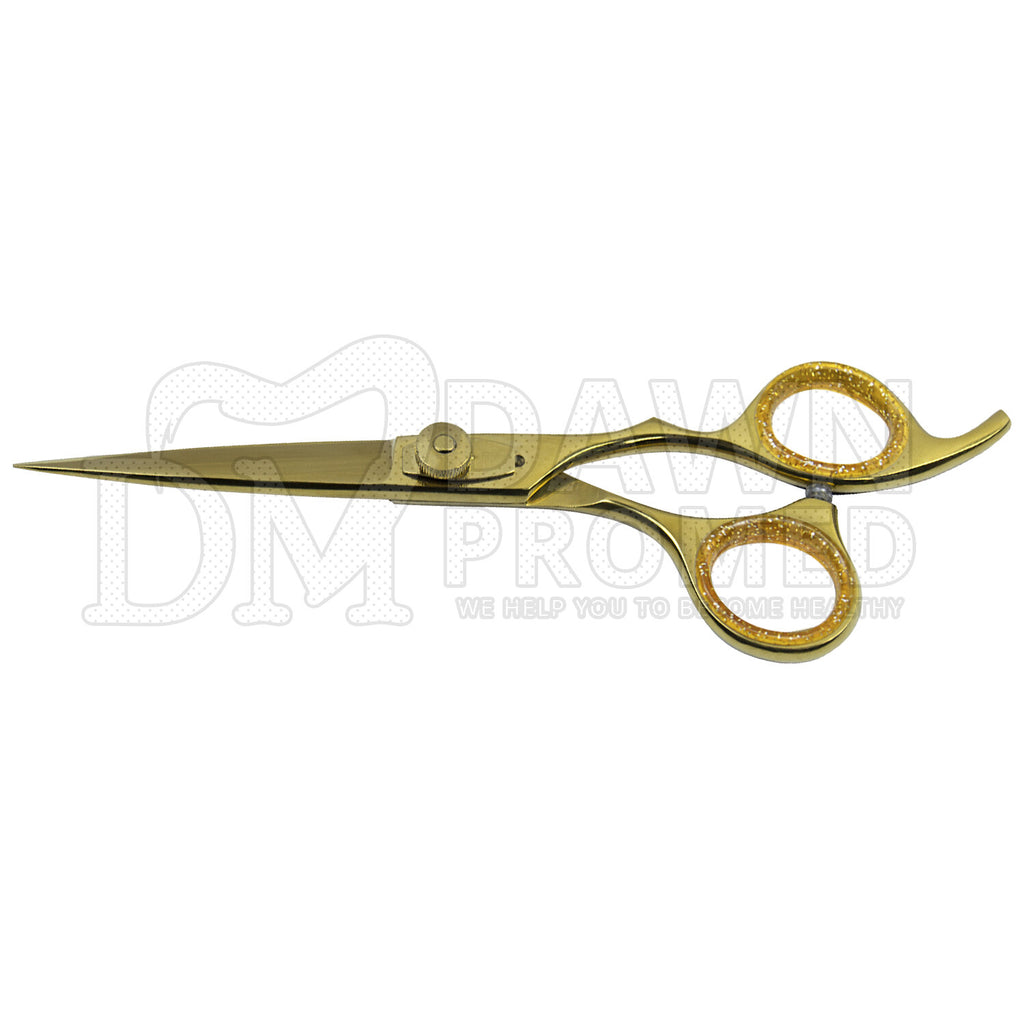 Professional Hair Cutting Shears 6.5 Inch Gold Plasma Coated Barber Scissors