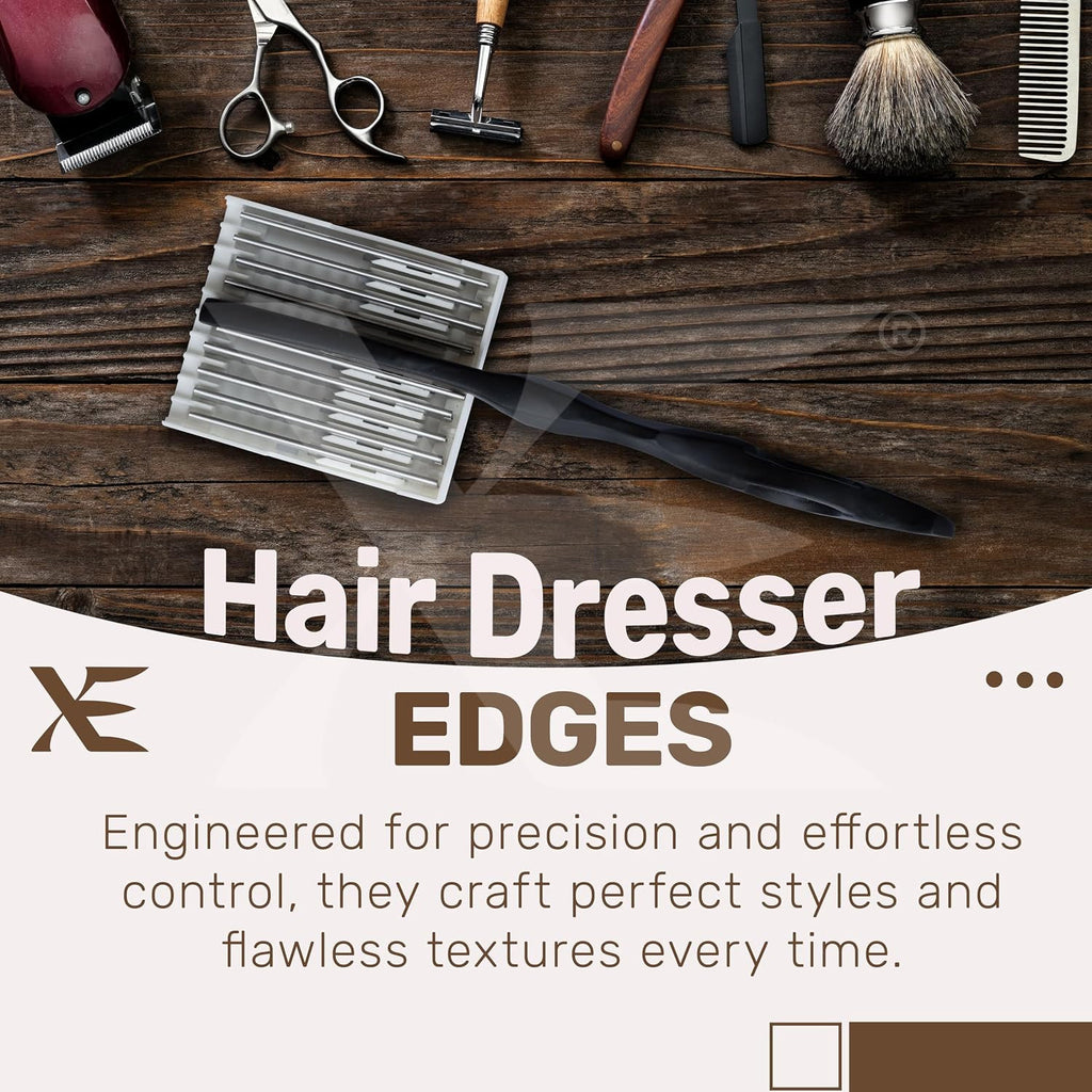 10 Pcs Stainless Steel Hair Thinning Razor Edges for Texturizing & Styling