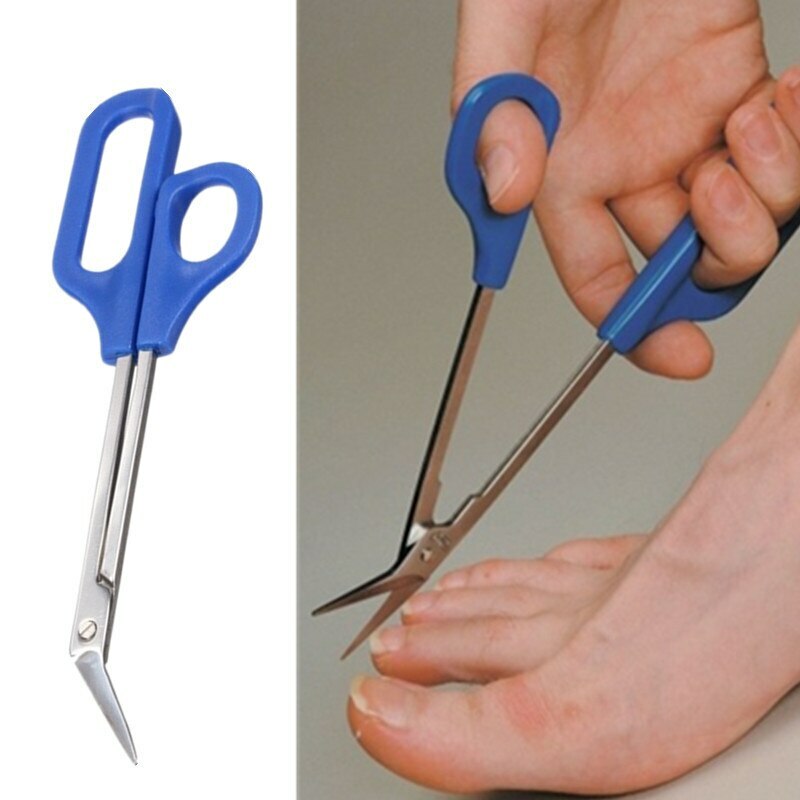 2-Pack Ergonomic Long Handle Toenail Scissors for Seniors & Grooming