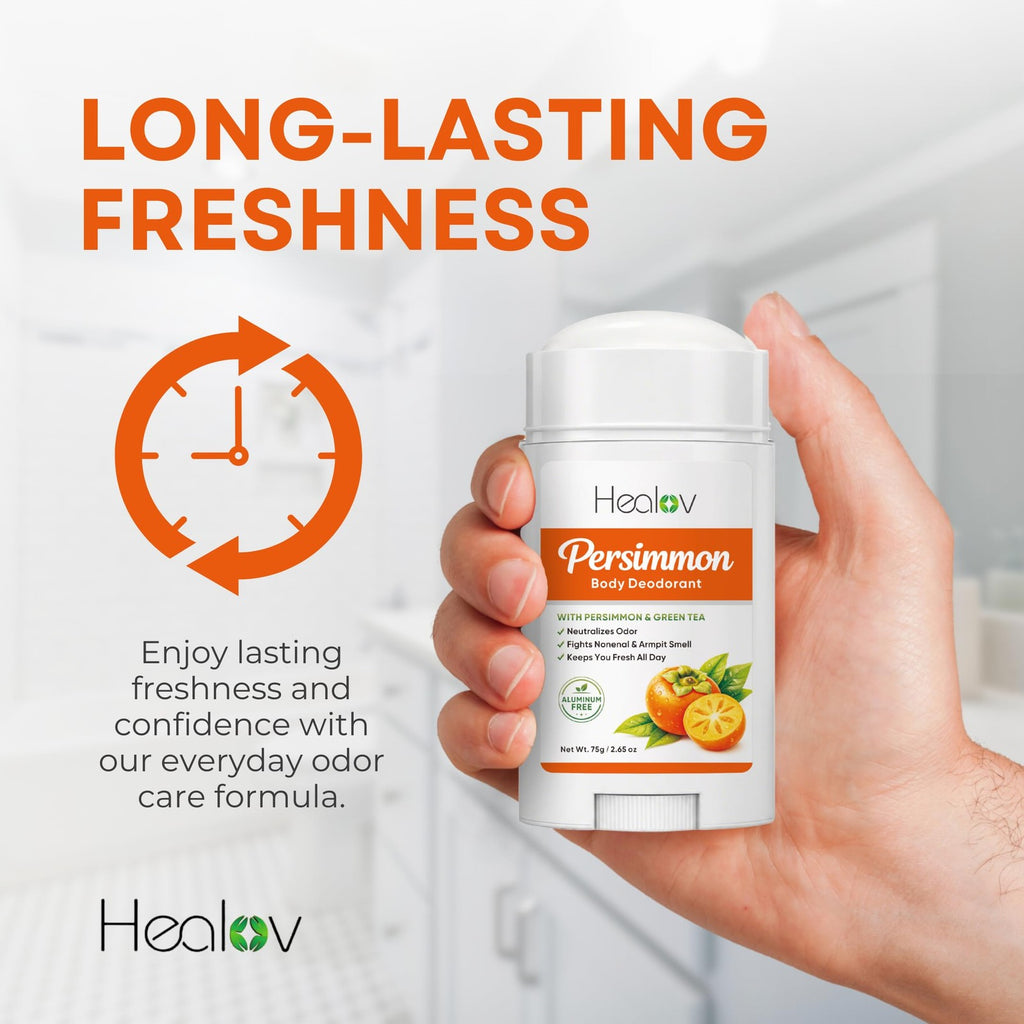 All-Natural Persimmon Deodorant for Whole Body, Aluminum-Free