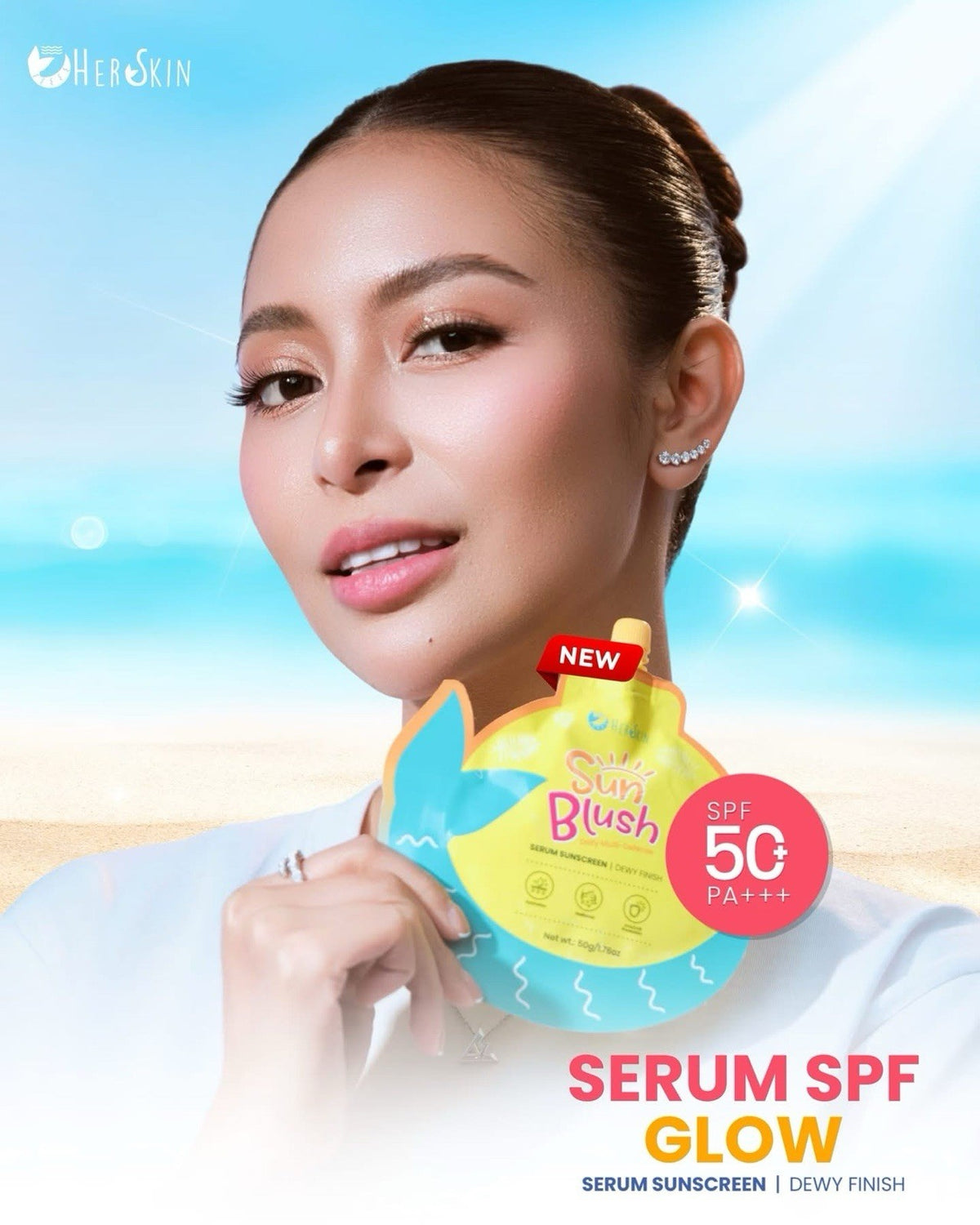 Sun Blush SPF50 PA+++ UV Care Cream Light & Hydrating 50g
