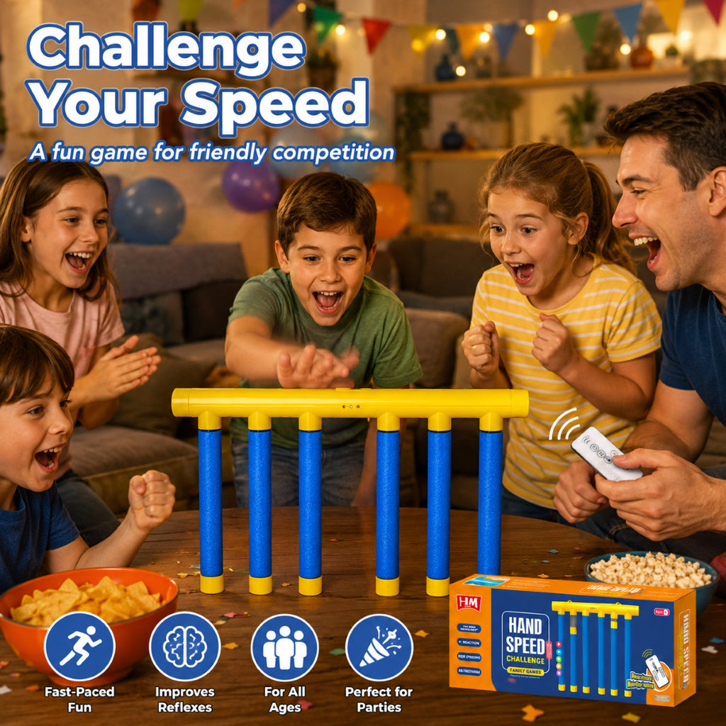 Electronic Hand Speed Reaction Game with Foam Sticks and Remote - Party & Family Fun