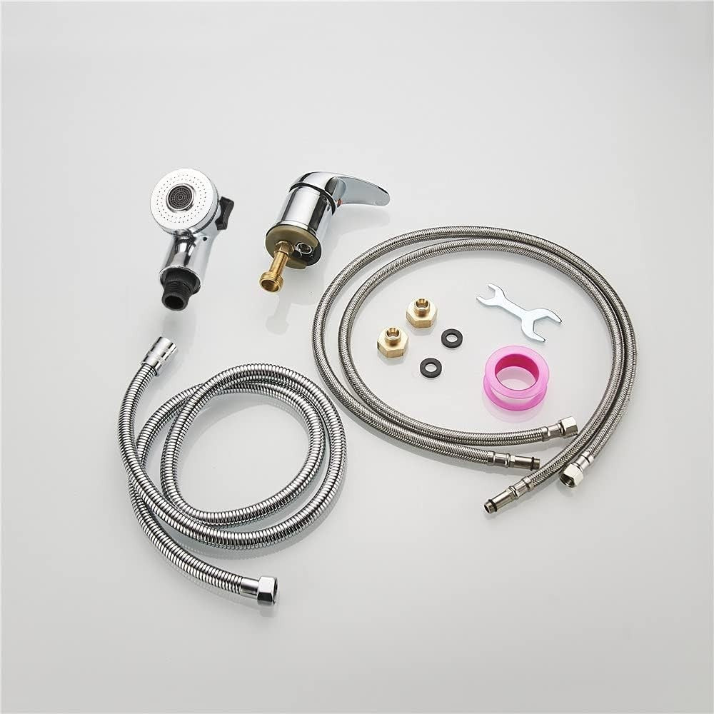 Salon Shampoo Bowl Faucet with Adjustable Shower Spray Chrome Finish