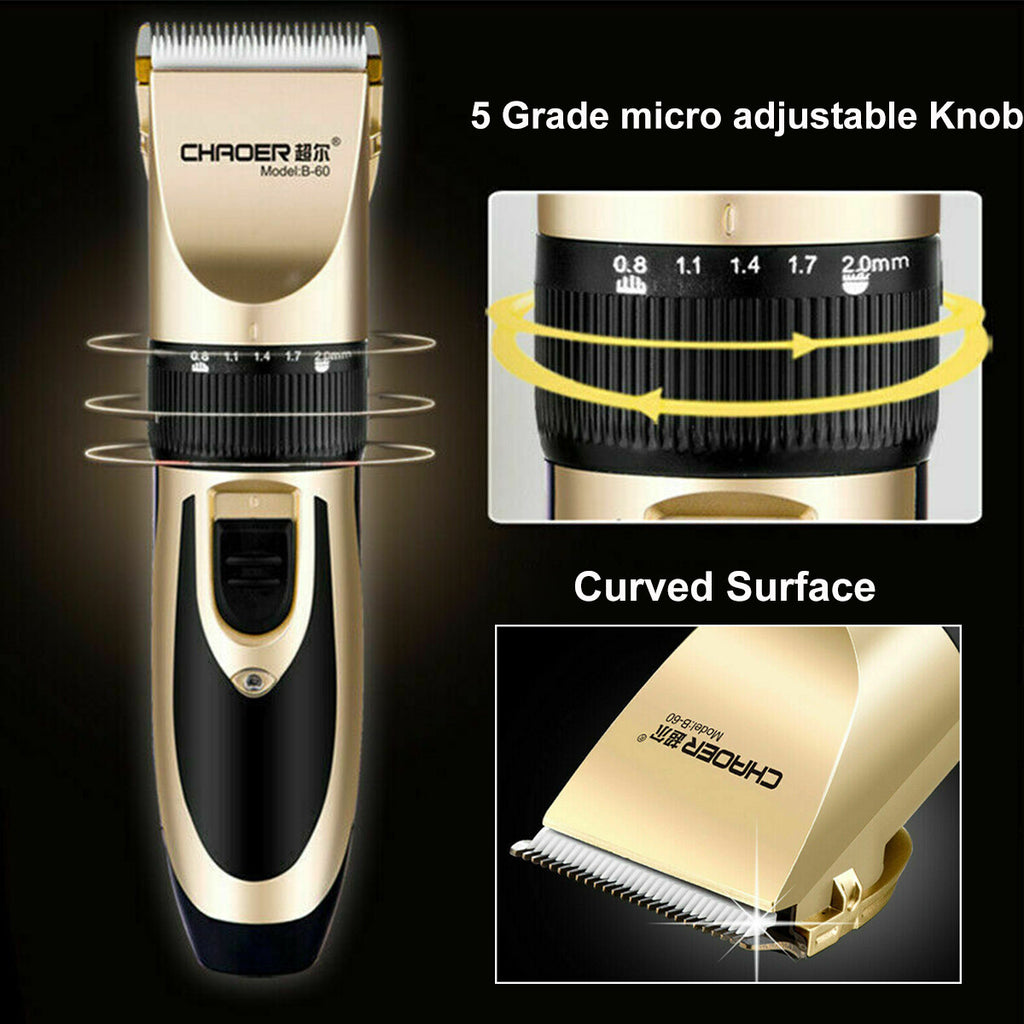 Cordless Hair Clippers Set for Men and Beginners - Rechargeable Barber Razor Kit