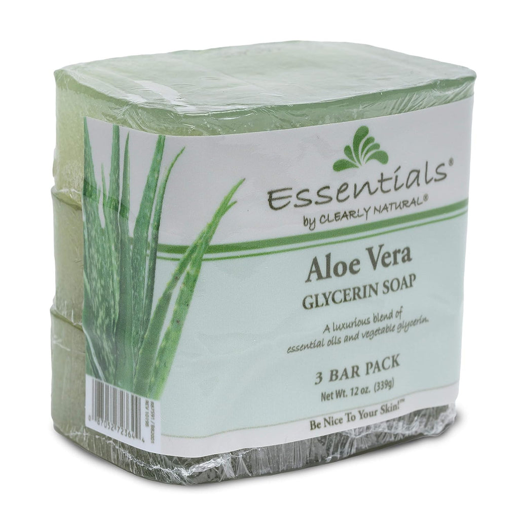 Aloe Vera Glycerin Bar Soap Set - Moisturizing & Non-Drying 12 oz 3-Pack
