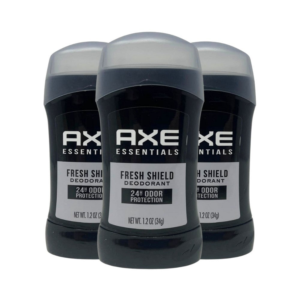 3 Pack Men's Deodorant - Axe Essentials Fresh Shield 24-Hour Odor Protection 1.2oz