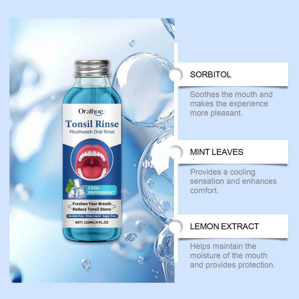Natural Mouthwash for Fresh Breath & Tonsil Stone Removal 120ml