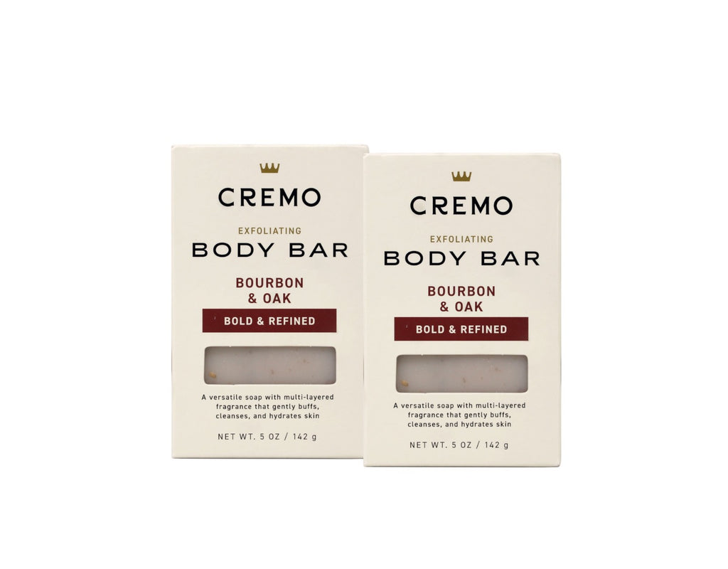 Men's Exfoliating Body Bar with Bourbon & Oak Scent - 2 Pack 5 oz