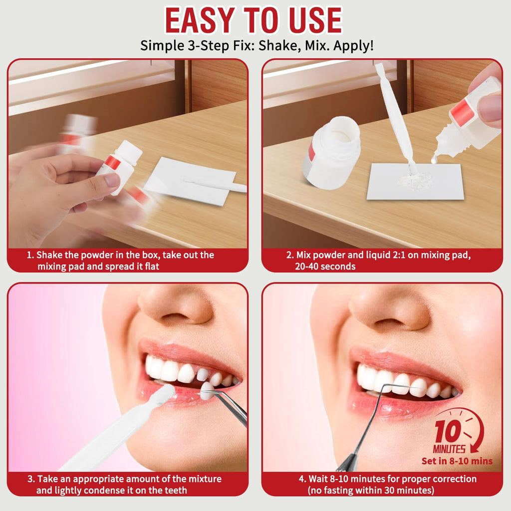 Dental Tooth Repair Kit with Zinc Oxide Eugenol for Chipped and Broken Teeth