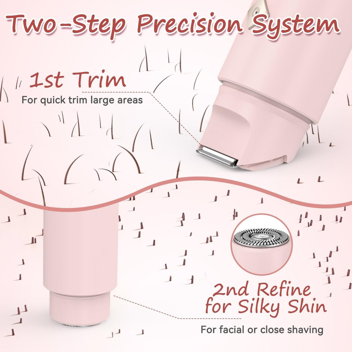 Women's 2-in-1 Waterproof Bikini Trimmer & Electric Shaver - Sensitive Skin