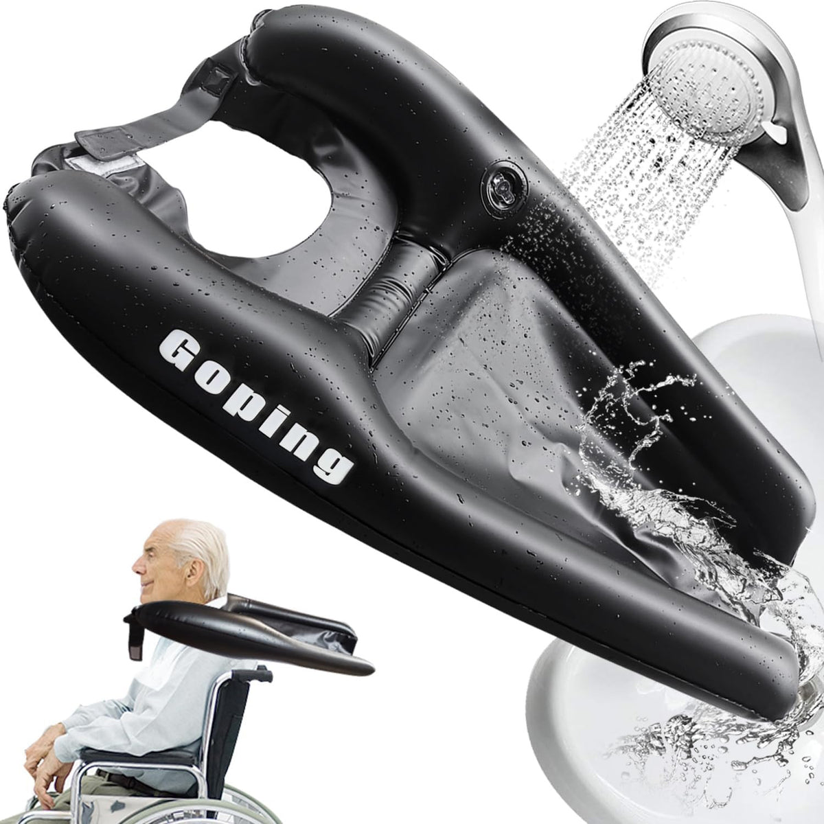 Portable Hair Washing Basin for Bedridden Patients Wheelchair Sink