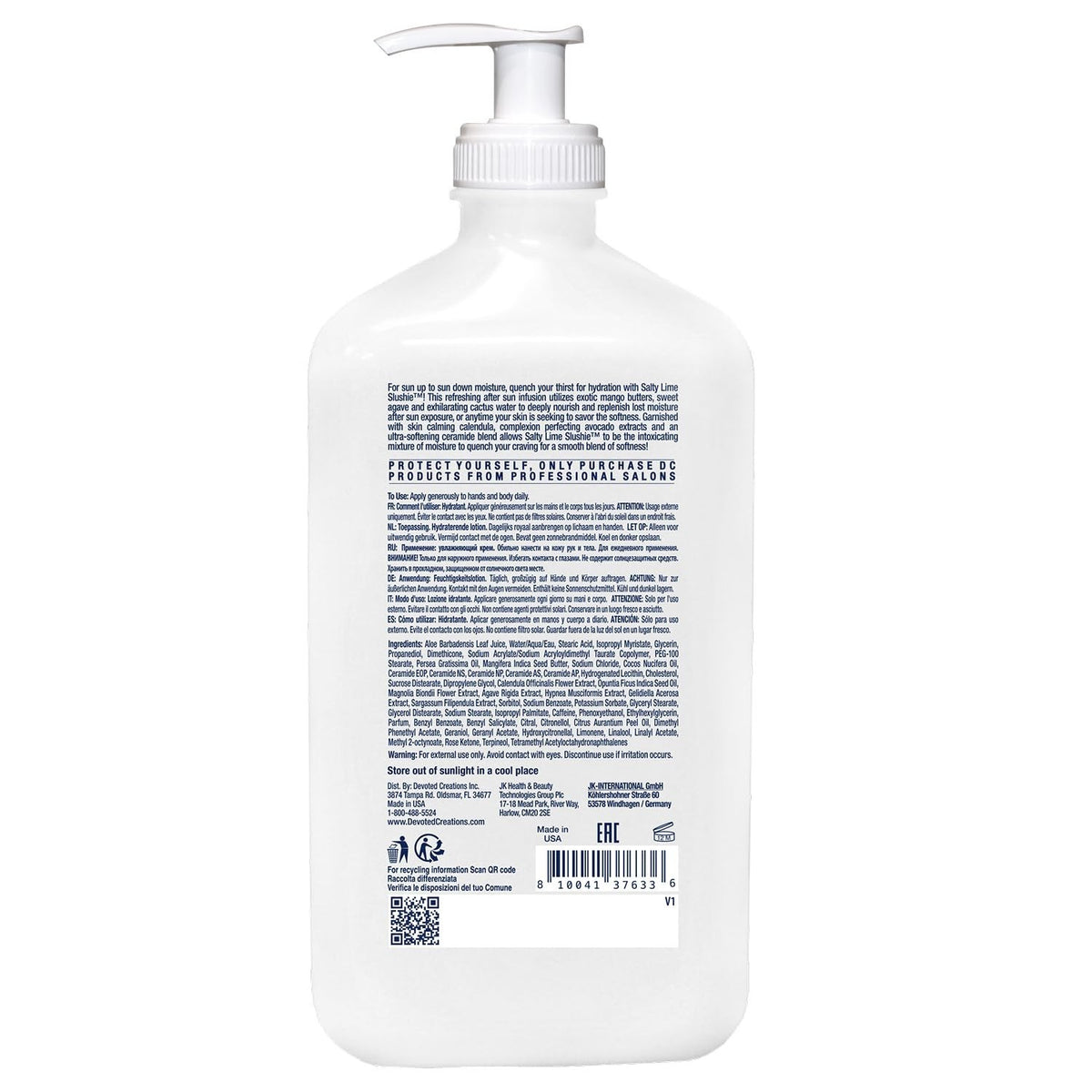 Devoted Creations Salty Lime Slushy After Sun Replenisher - Tan Extender & Moisturizer