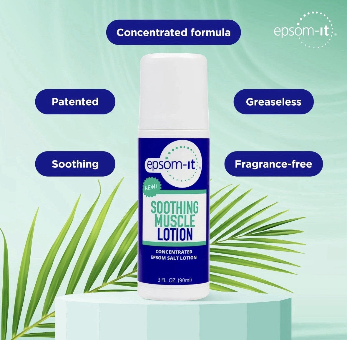 Epsom-It Soothing Muscle Relief Roll-On Lotion - 3 Pack, 3oz