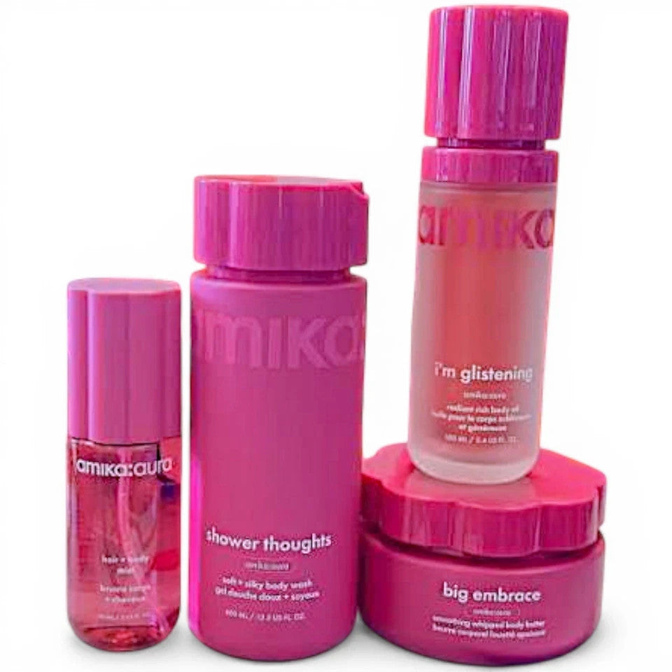 Amika Aura 4-Piece Body Care Set - Body Wash, Body Butter, Body Oil, Body Mist