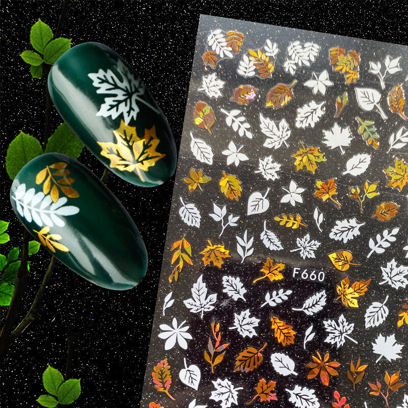 Tropical Leaf Nail Stickers for Beach & Summer Manicure - Assorted Designs