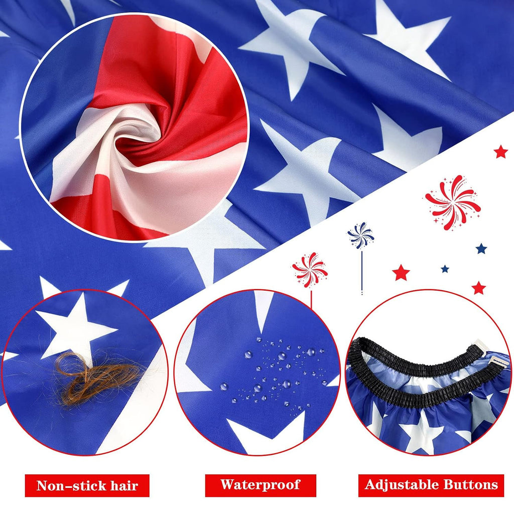 Professional Barber Cape with Neck Duster Brush - July Independence Edition