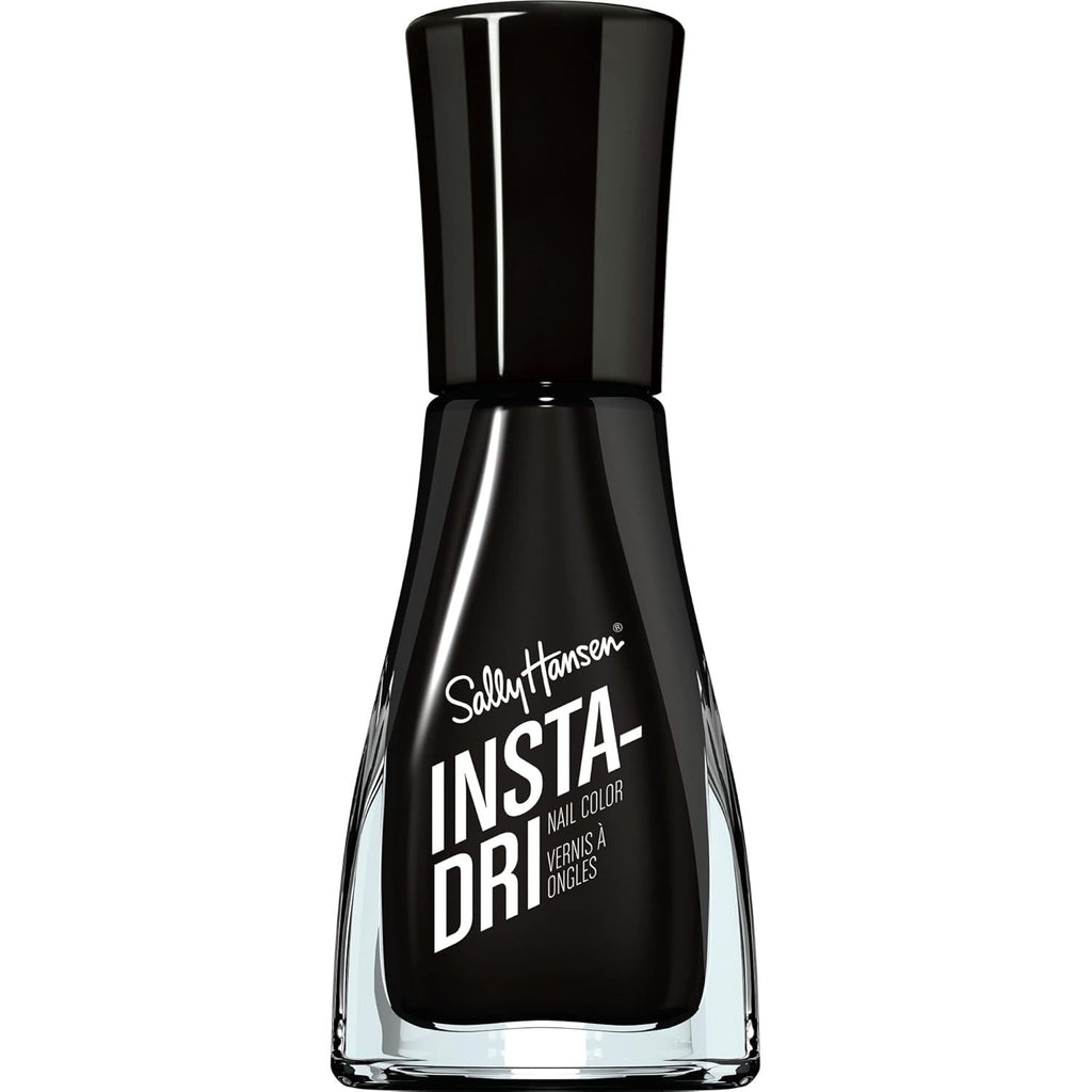 Quick Dry Black Nail Polish - 3-in-1 Glossy Top Coat & Base Color