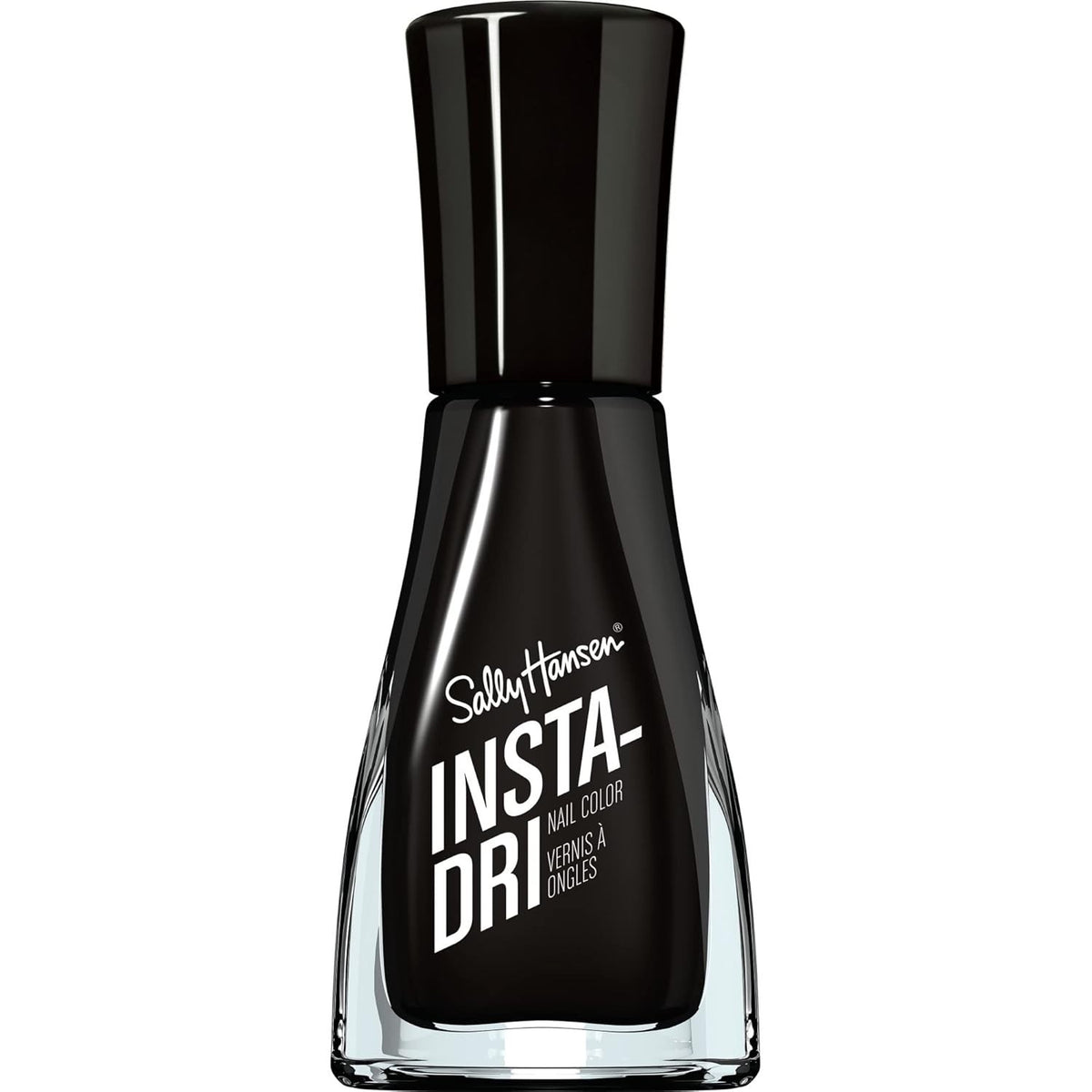 Quick Dry Black Nail Polish - 3-in-1 Glossy Top Coat & Base Color