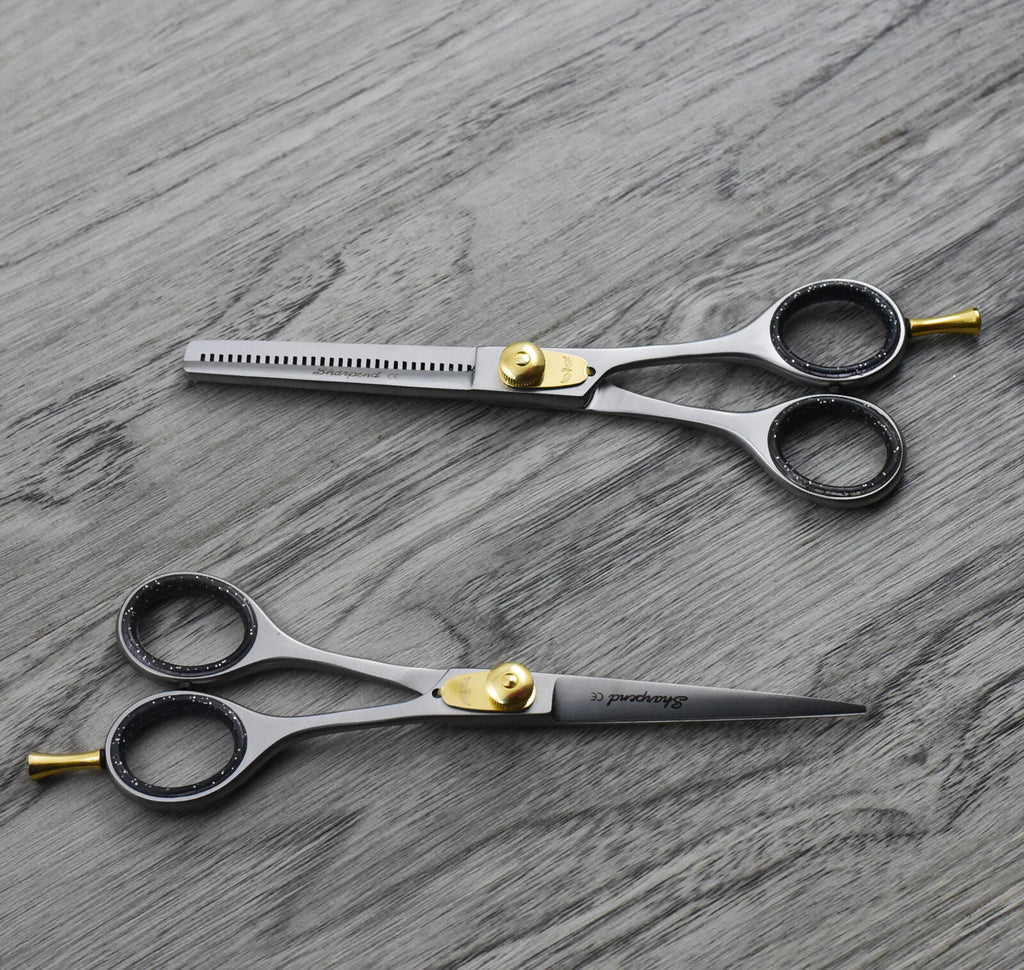 Professional Japanese Stainless Steel Hair Cutting Shears Set - 6 Inch Barber Scissors Kit