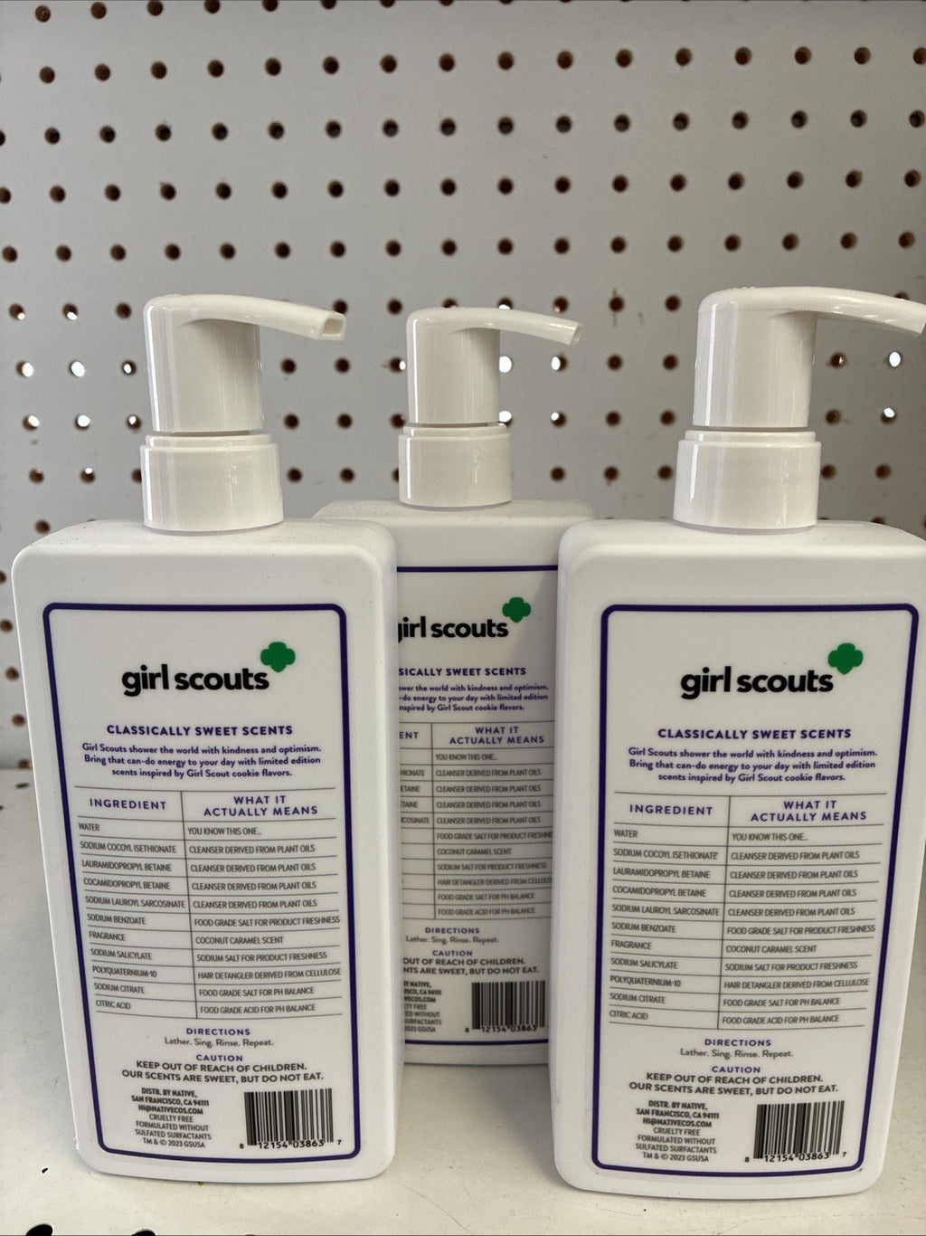 Native Girl Scouts Moisturizing Coconut Caramel Shampoo 16.5 oz - Lot of 3