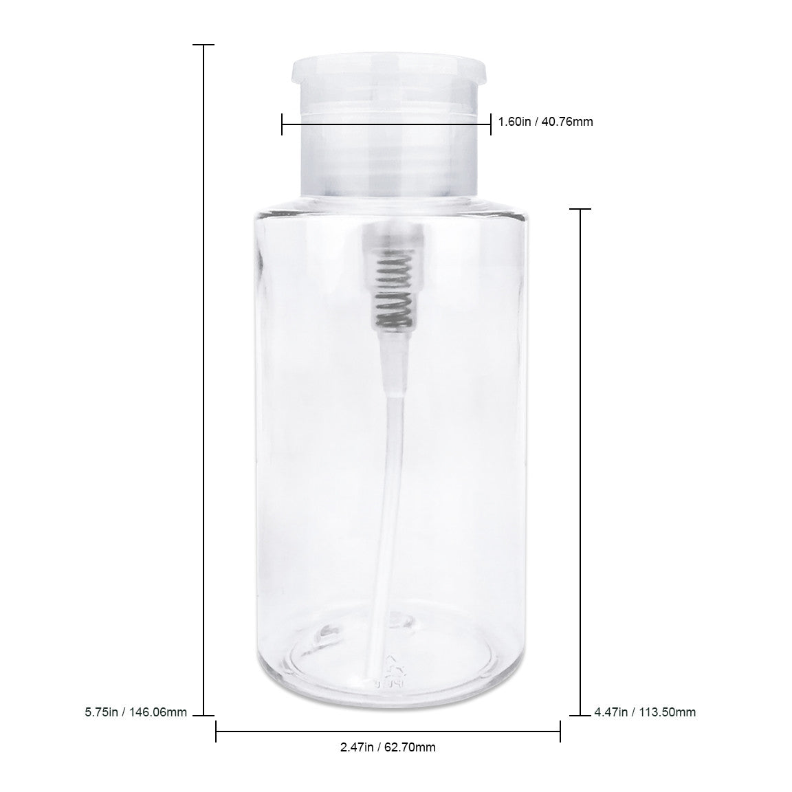 10 Oz Clear Plastic Liquid Pump Dispenser Bottle with Flip Top Cap