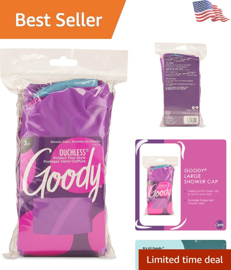 Waterproof Shower Caps Set - Durable Hair Protection for All Ages