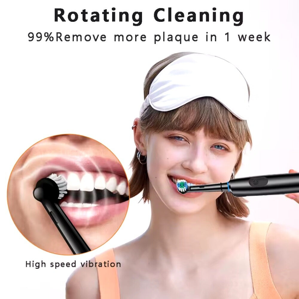 Rechargeable Electric Toothbrush with 5 Modes & 4 Brush Heads, USB Charging