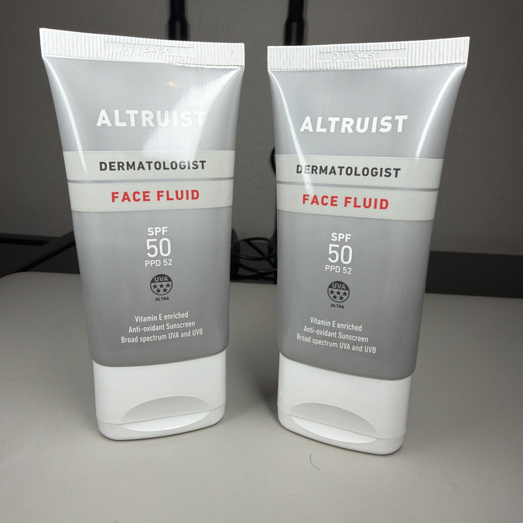 Set of 2 Broad Spectrum SPF 50 Sunscreen Face Fluids - Light, 50ml