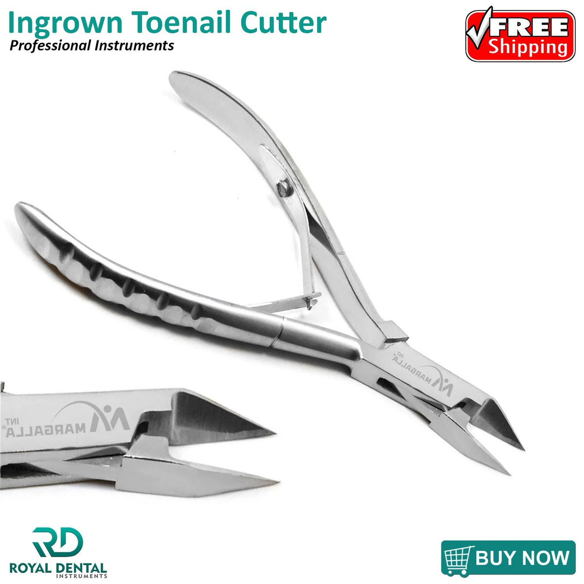 Stainless Steel Toe Nail Clipper for Ingrown and Thick Nails - Wide Jaw Cutter
