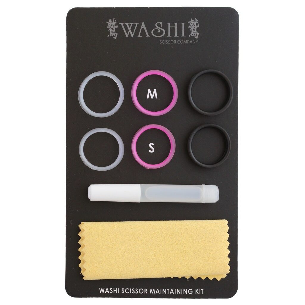 Shear & Scissor Maintenance Kit with Cleaning Cloth Oil and Finger Inserts