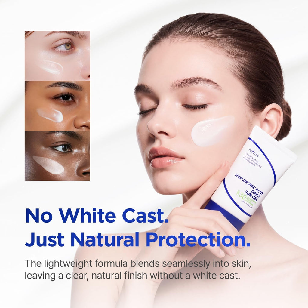 Hyaluronic Acid SPF 30 Sun Gel Sunscreen - Lightweight Hydrating SPF 30