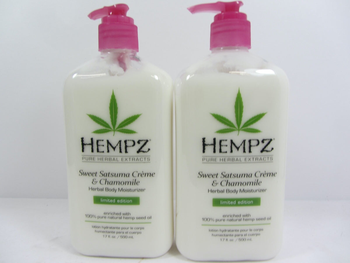 Hempz Sweet Satsuma & Chamomile Moisturizer Lotion 2 Pack - Limited Edition