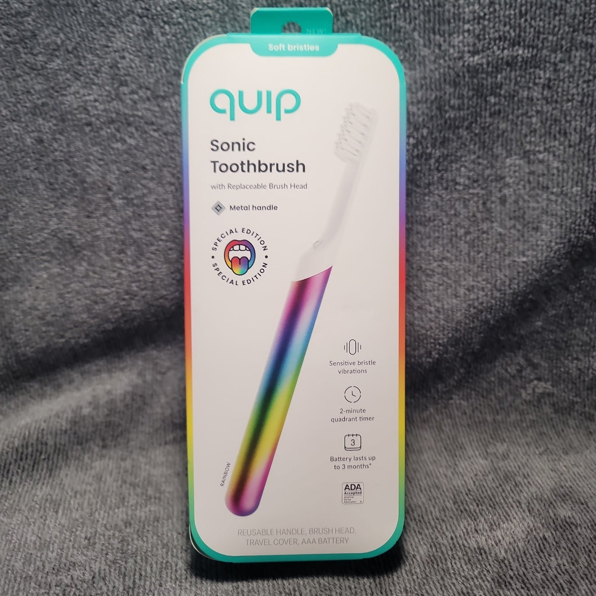 Electric Sonic Toothbrush Rainbow Metal Handle Sensitive Bristles - Special Edition