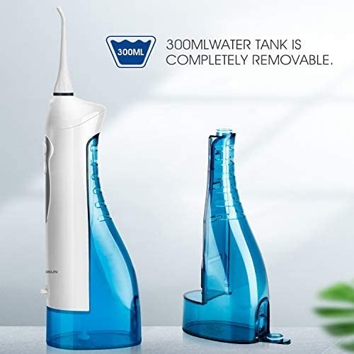 Cordless Water Flosser Oral Irrigator with 8 Tips 300ML Water Tank for Teeth & Gums