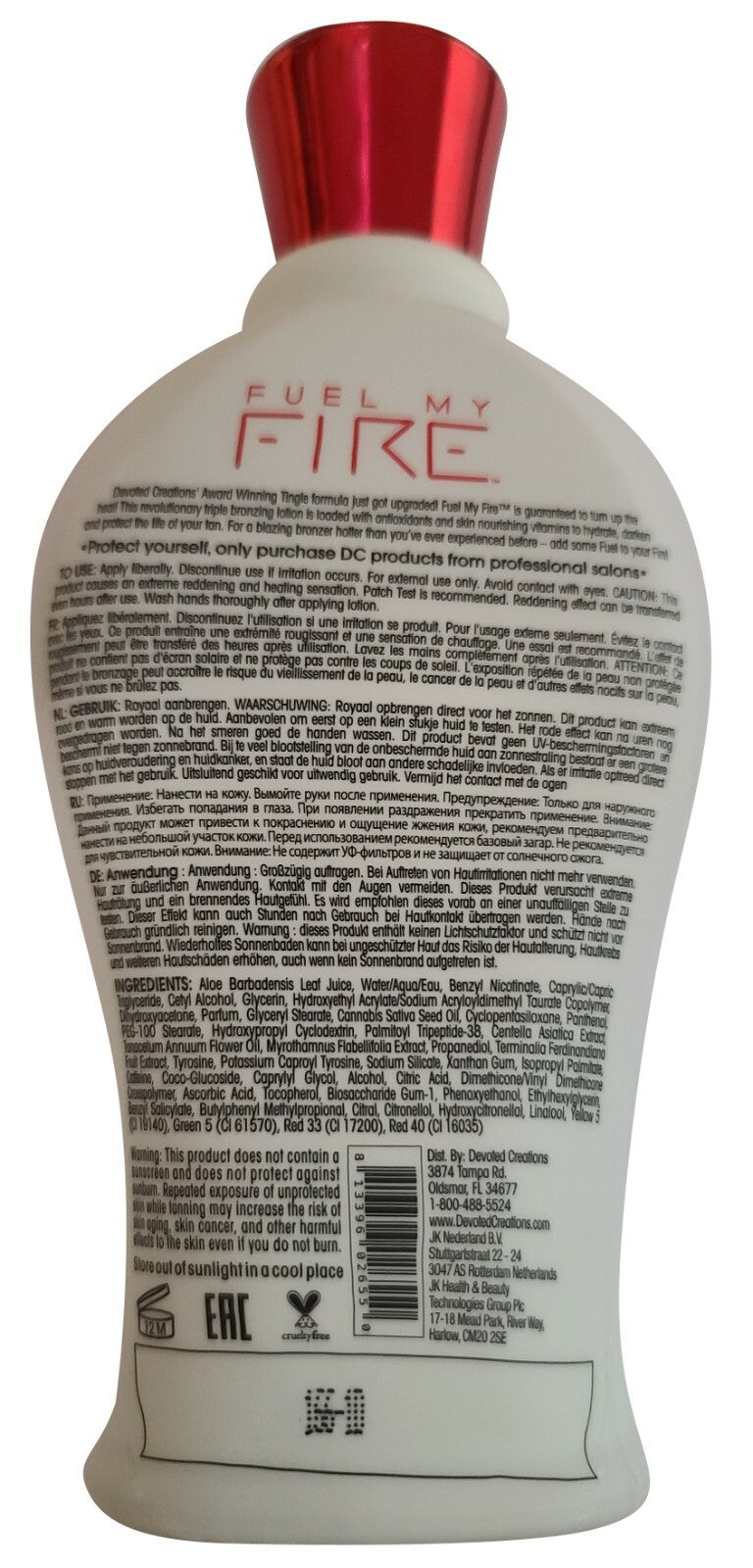 Devoted Creations Fuel My Fire Hot Tingle Black Bronzer Tanning Lotion 12.25 oz