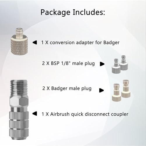 Quick Release Airbrush Adapter Set for Badger & Standard Connectors