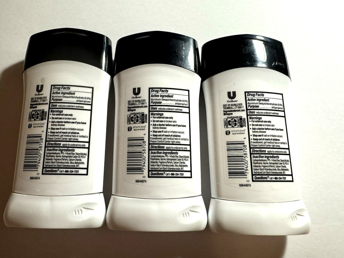 Men's 3-Pack Ultraclear 72-Hour Antiperspirant Deodorant Black White 2.7 Oz