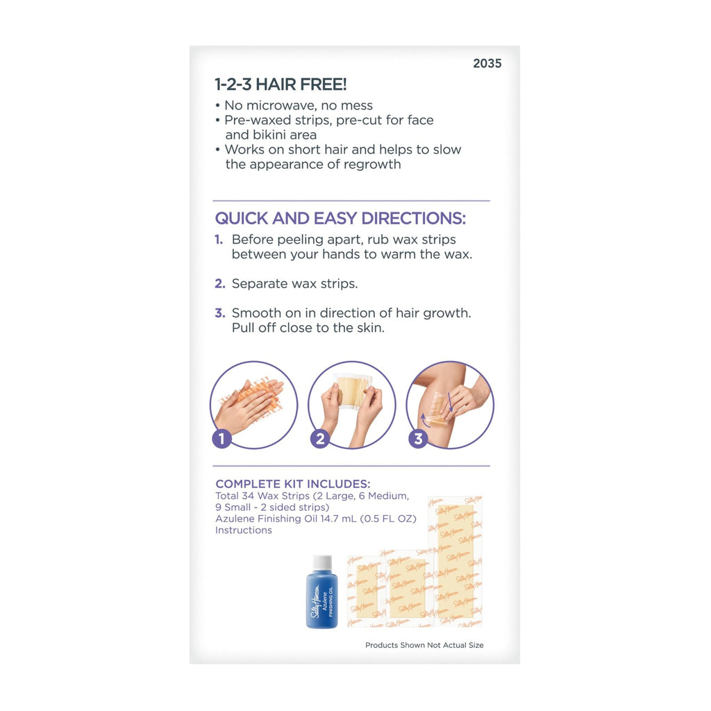 Facial & Bikini Wax Strips Kit - Long-Lasting Hair Removal for Face & Bikini Line