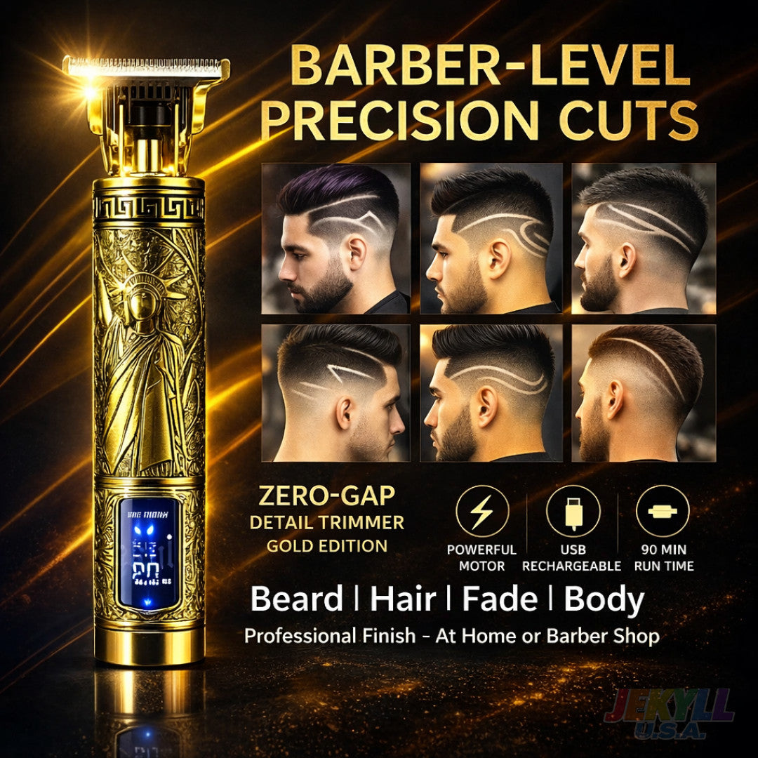 Professional Cordless Beard & Hair Trimmer for Men Zero Gapped Edgers