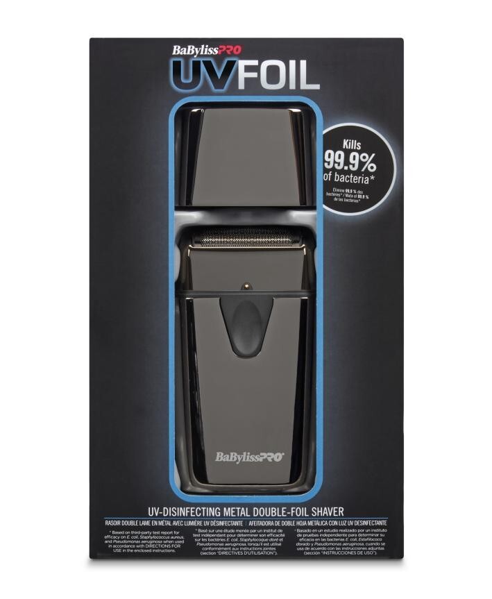 UV Foil Electric Shaver with Double Titanium Foils - Hypoallergenic, USB-C Charging