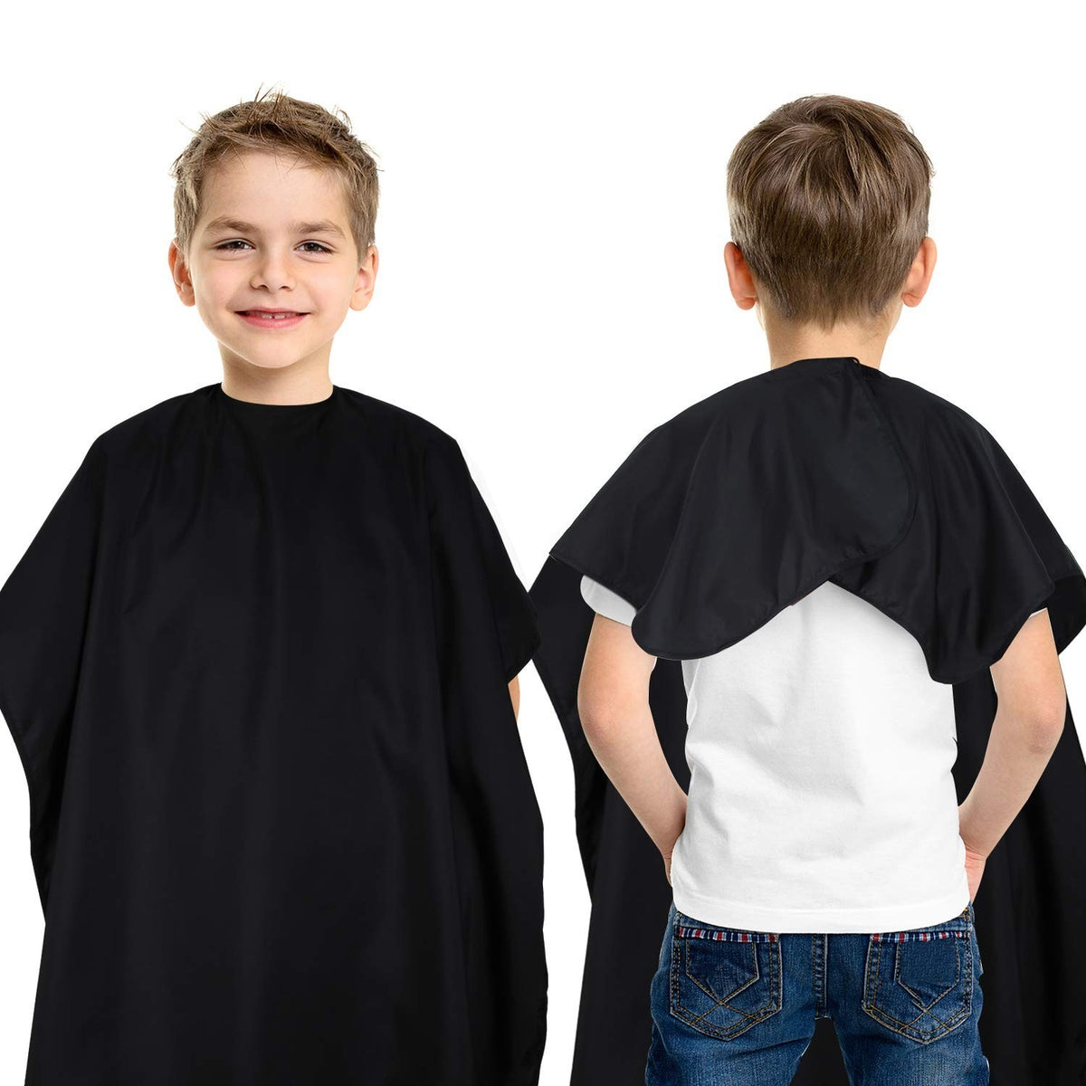 Kids Waterproof Hair Cutting Cape 2 Pcs Adjustable Salon Stylist Aprons