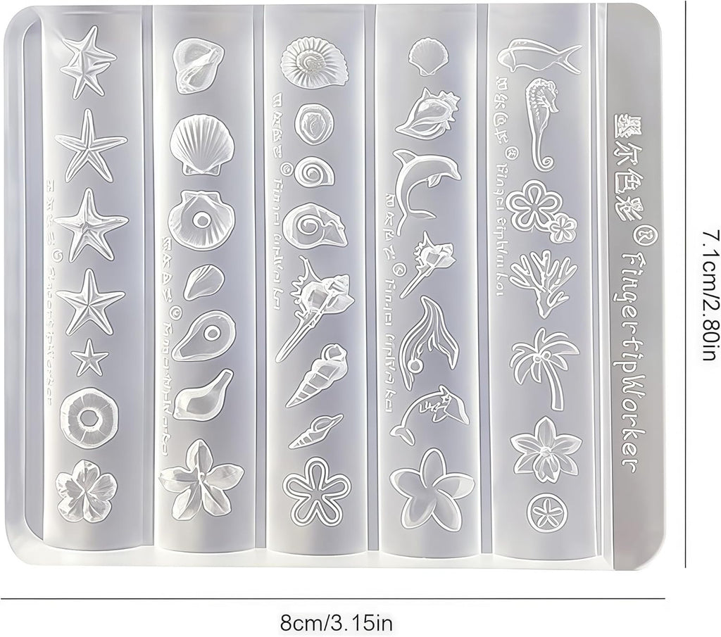 3D Seashell Nail Mold Silicone Nail Art Tool for Summer Beach Theme