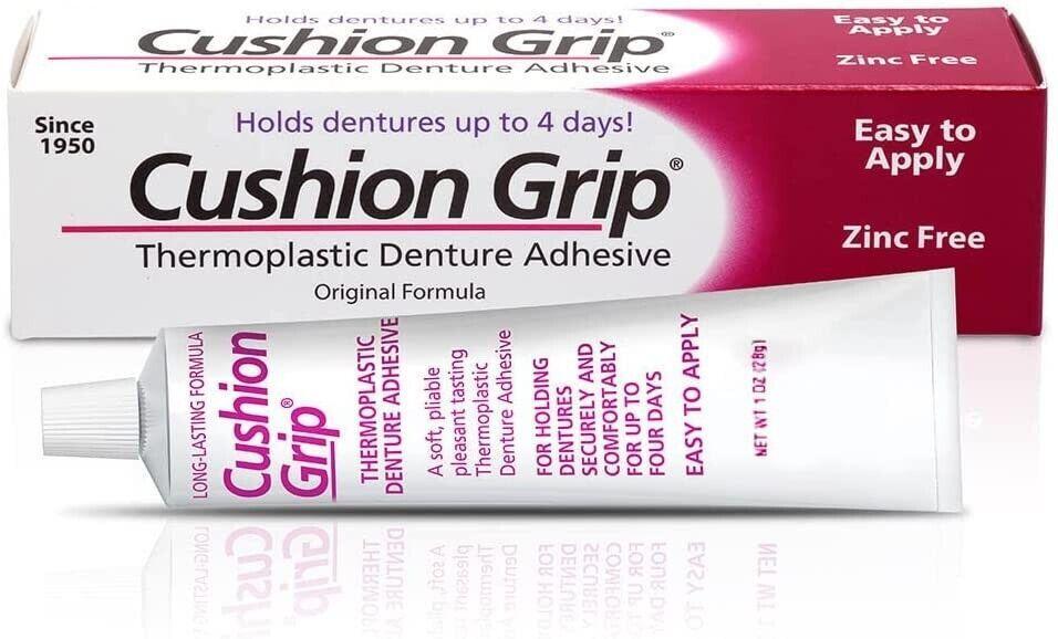 Denture Cushion Grip Thermoplastic Reliner 1oz - Soft, Pliable, Non-Toxic