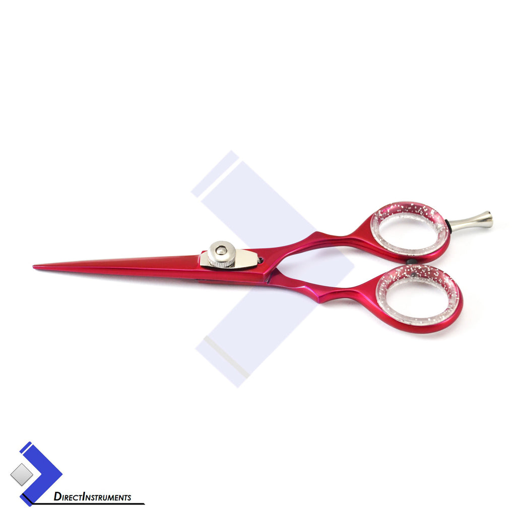 Professional 6-Inch Red Hair Cutting Scissors Salon Shears