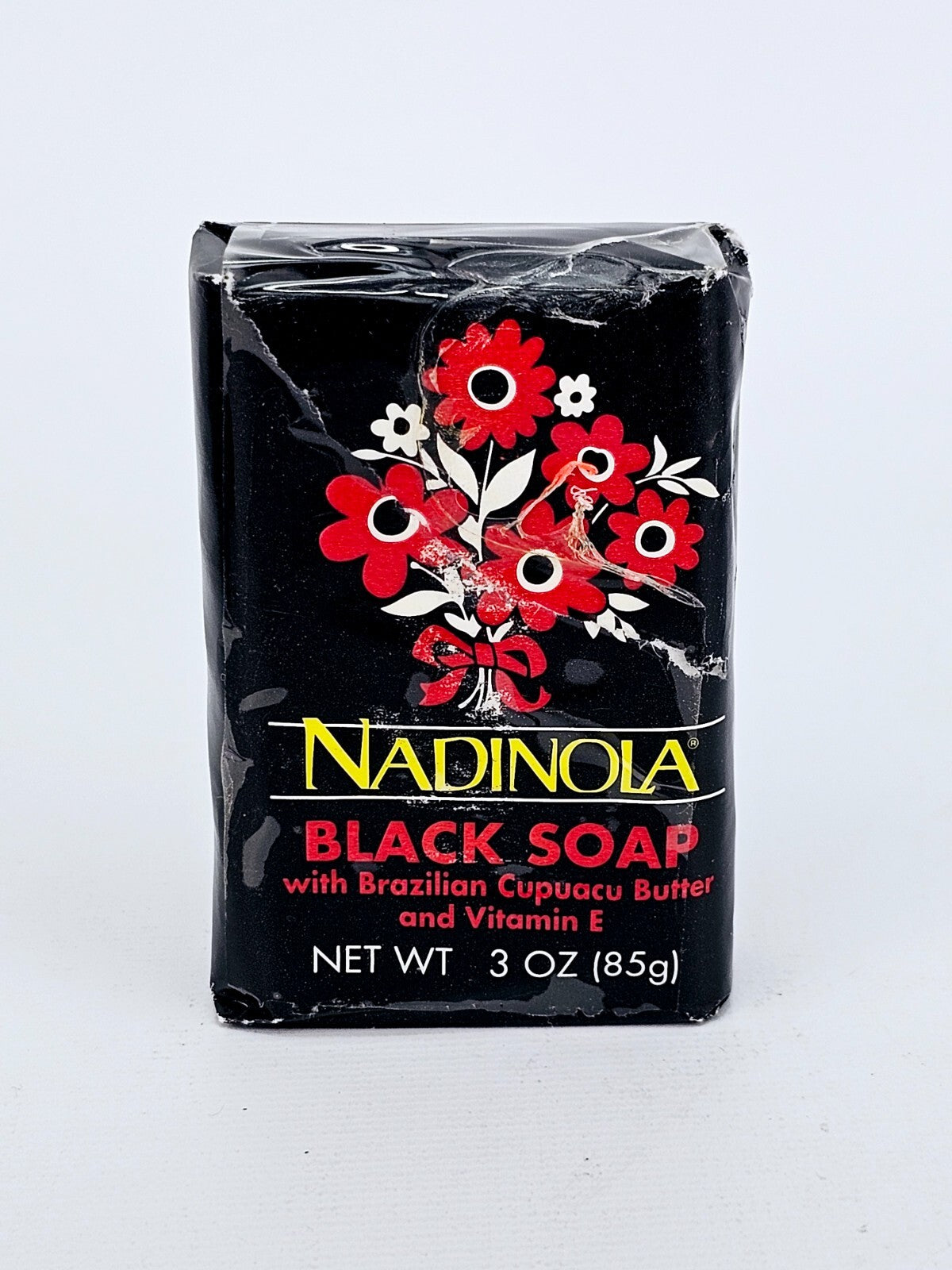 Black Soap Bar with Cupuacu Butter & Vitamin E – 3 oz, Pack of 3
