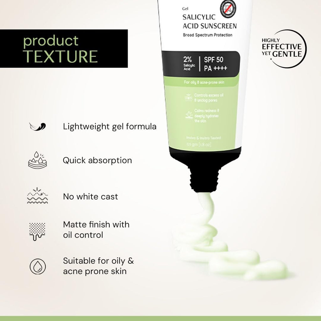 Deconstruct Salicylic Acid Sunscreen SPF 50 PA++++ for Oily & Acne-Prone Skin 50g